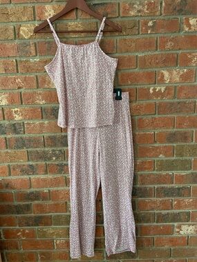 Happily Grey Purple White Print Camisole Pajama Set